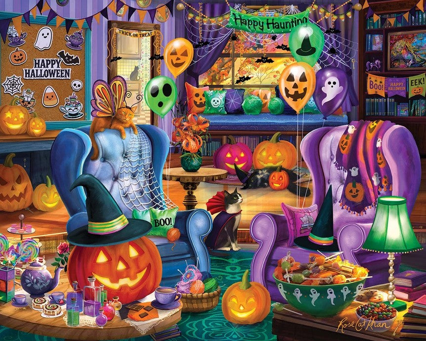 Halloween Library Puzzle 1000 pc