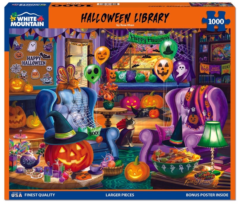 Halloween Library Puzzle 1000 pc