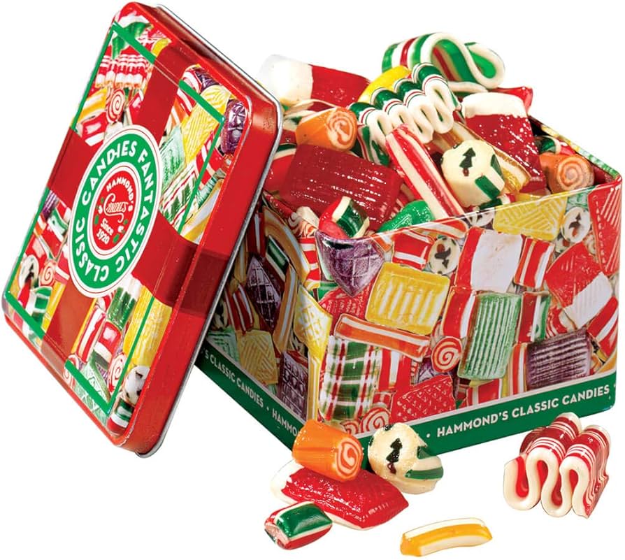 Hammond's Fantastic Classic Christmas Candy Tin 16 oz