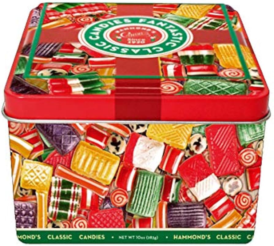 Hammond's Fantastic Classic Christmas Candy Tin 16 oz