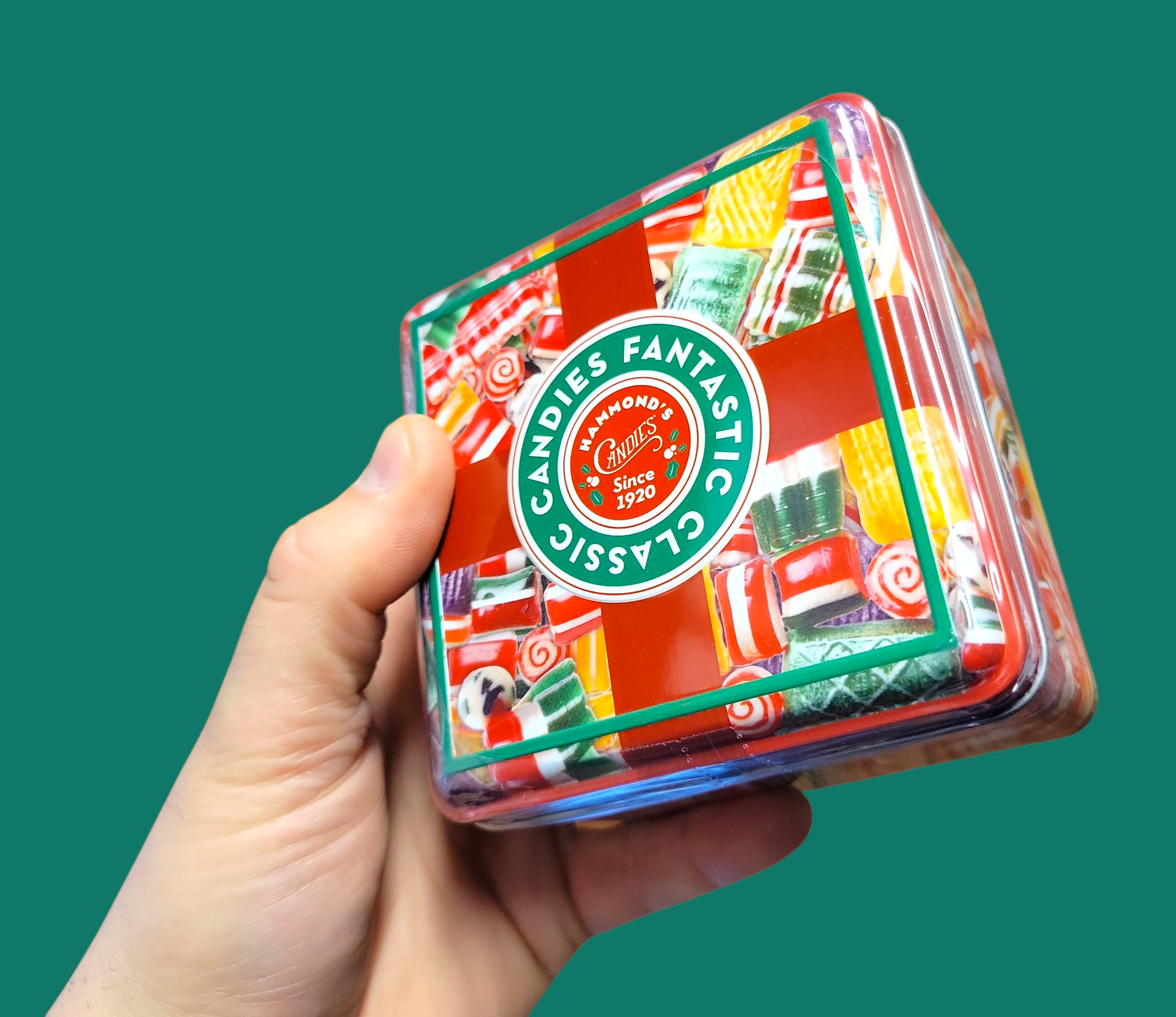 Hammond's Fantastic Classic Christmas Candy Tin 16 oz