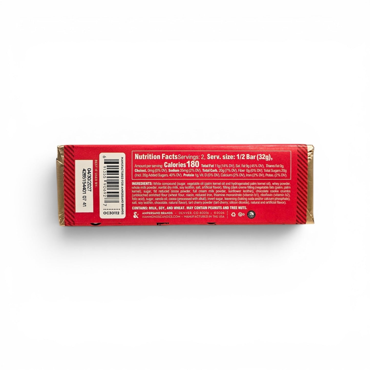 Hammond's White Chocolate Cherry Cordial Bar
