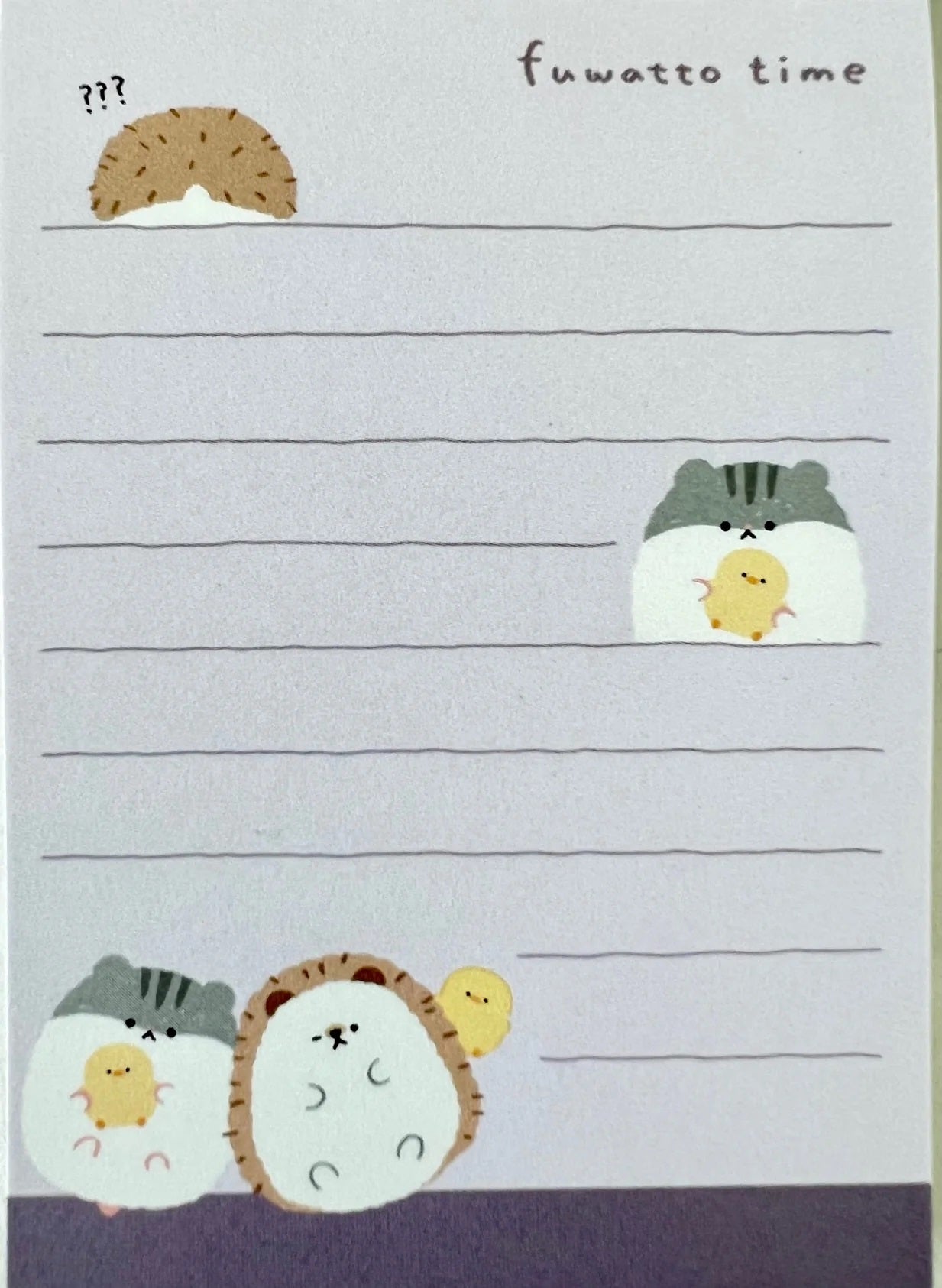Hamster And Hedgehog Mini Note Pad Fuwatto Time