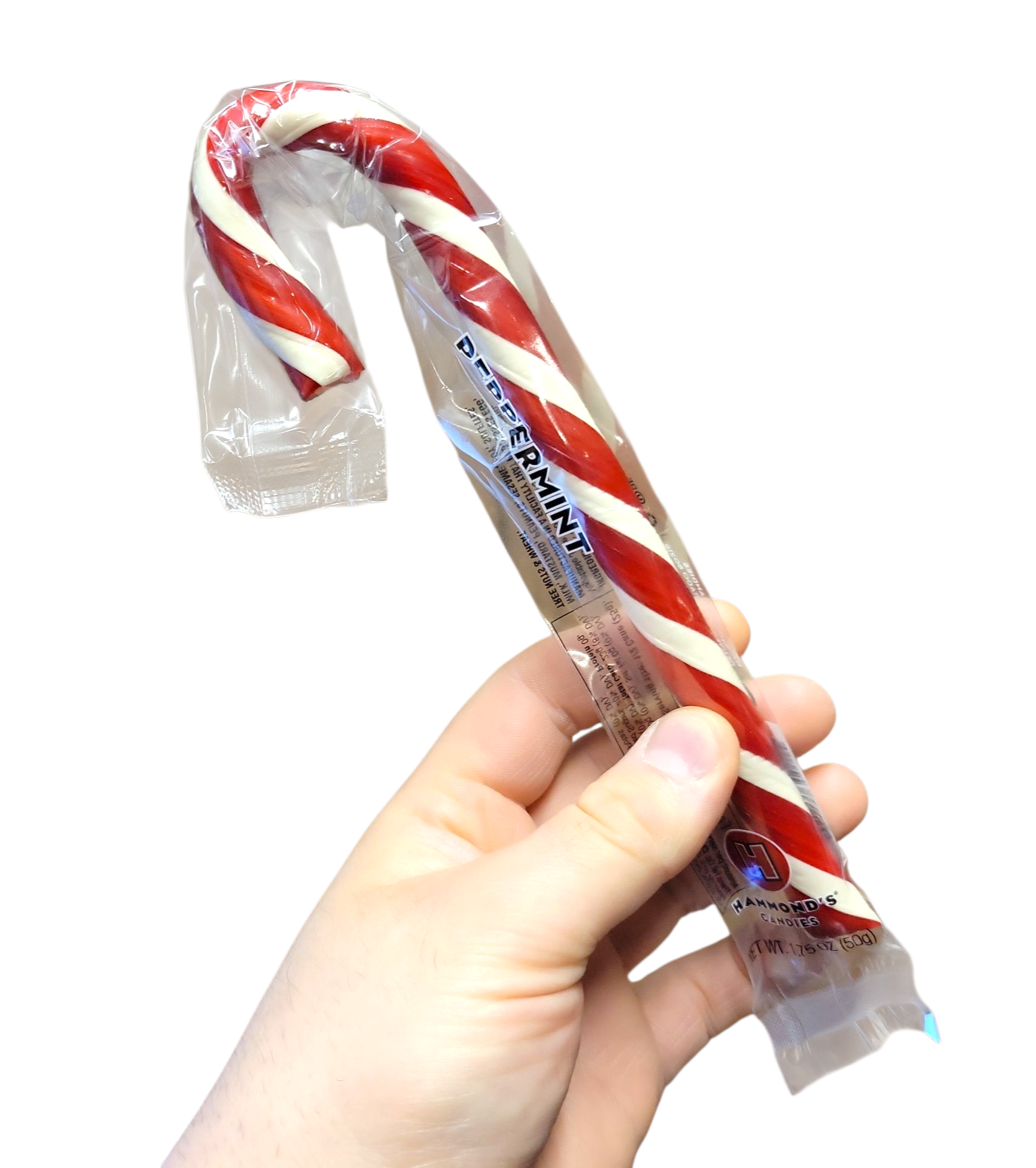 Hand Spun Jumbo Peppermint Candy Cane