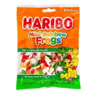 Haribo Mini Rainbow Frogs 5 oz