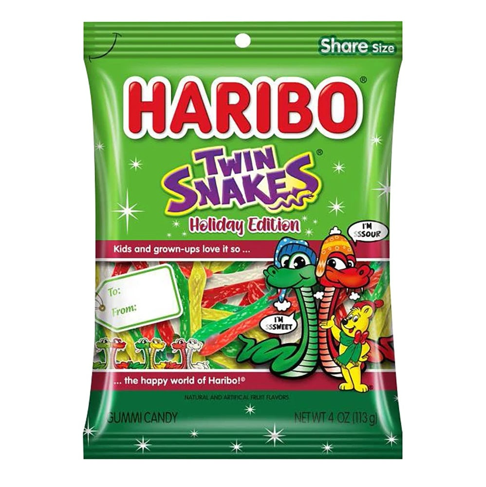 Haribo Twin Snakes Holiday Edition Gummi 4 oz