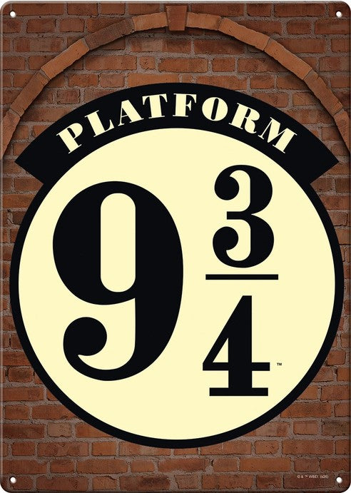 Harry Potter Platform 9 3/4 Metal Sign