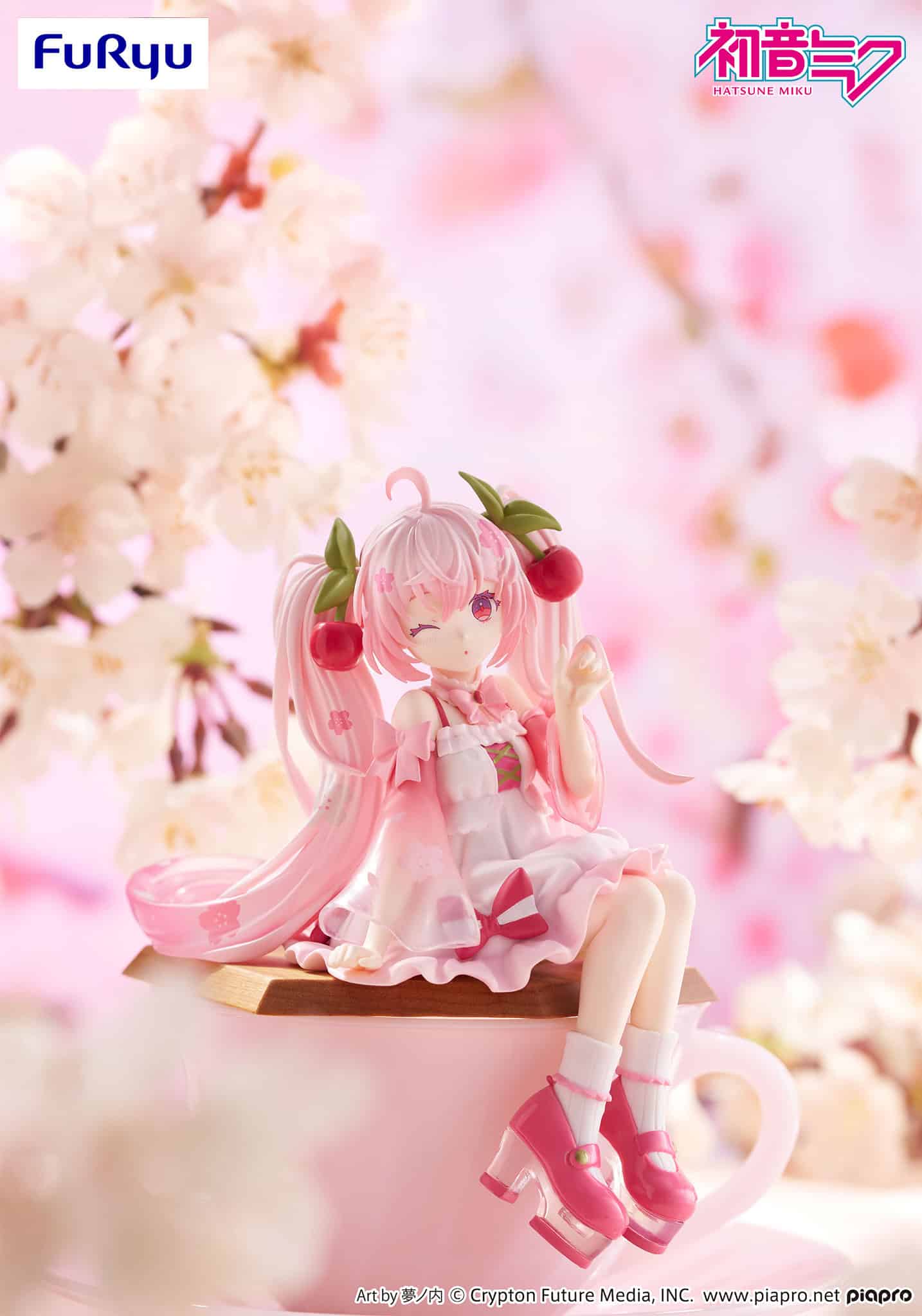 Hatsune Miku Noodle Stopper Figure Sakura Wink Version