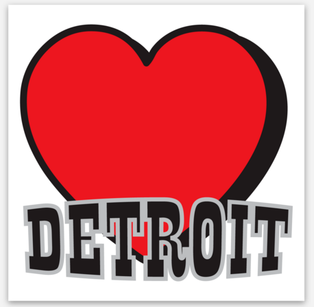 Heart Detroit Vinyl Sticker