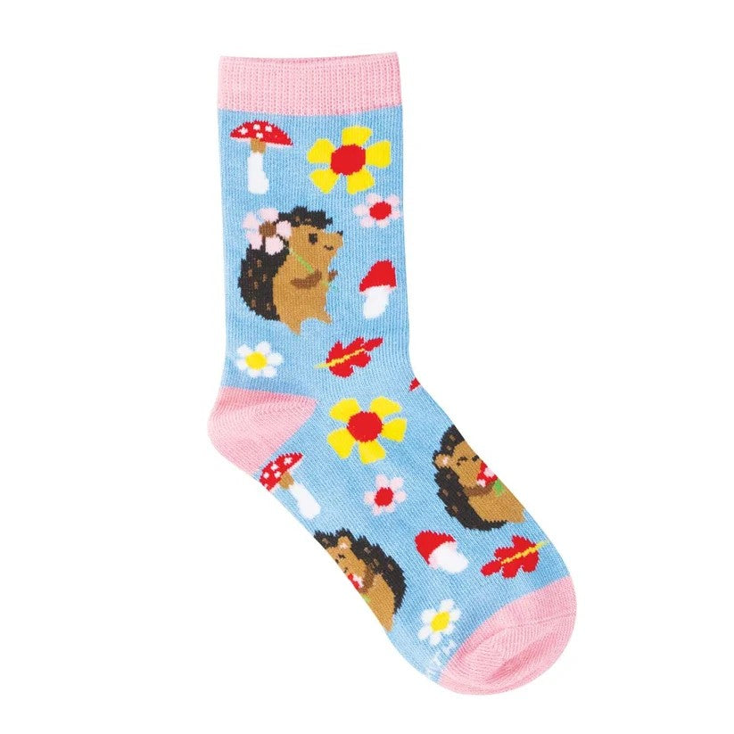 Hedgie Floral Kid's Socks (4-7 Years)