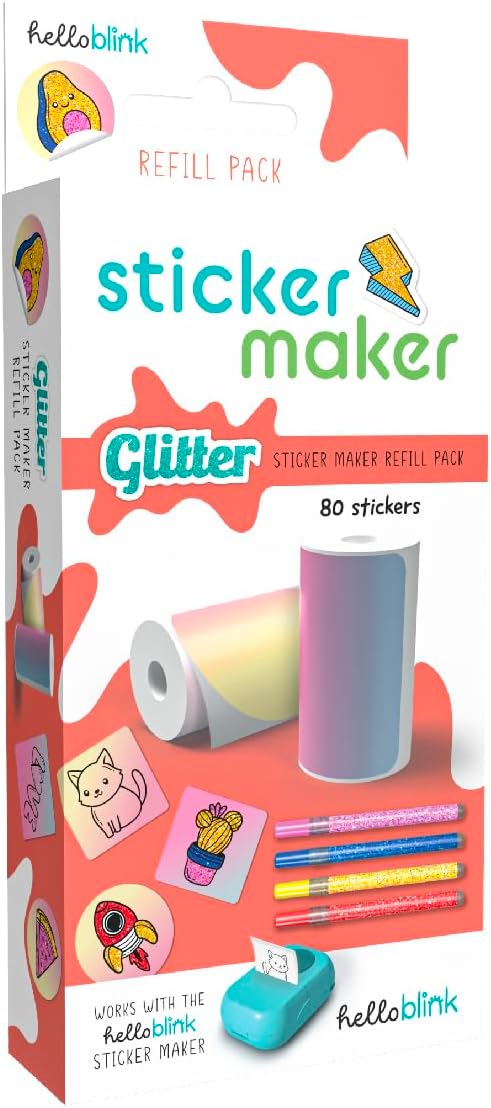 Hello Blink Glitter Sticker Maker Refill Pack Of 80