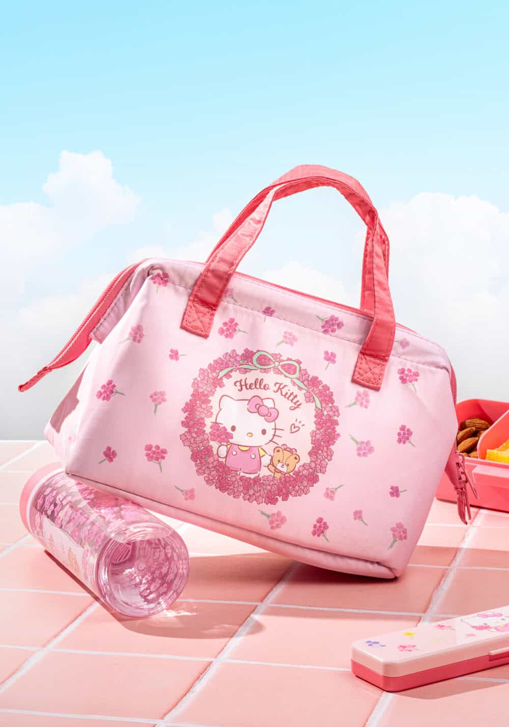 Hello Kitty Insulated Floral Lunch Tote Bag