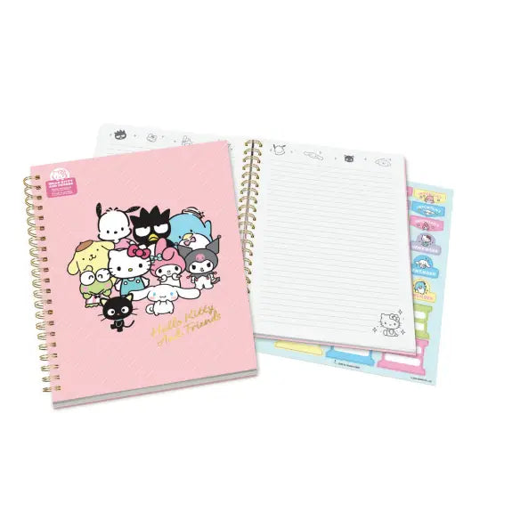 Hello Kitty And Friends Pink Pinstripe Extra Large Spiral Notebook