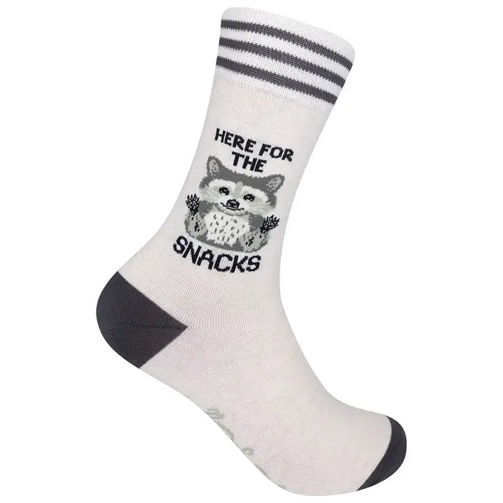 Here For The Snacks Raccoon Socks