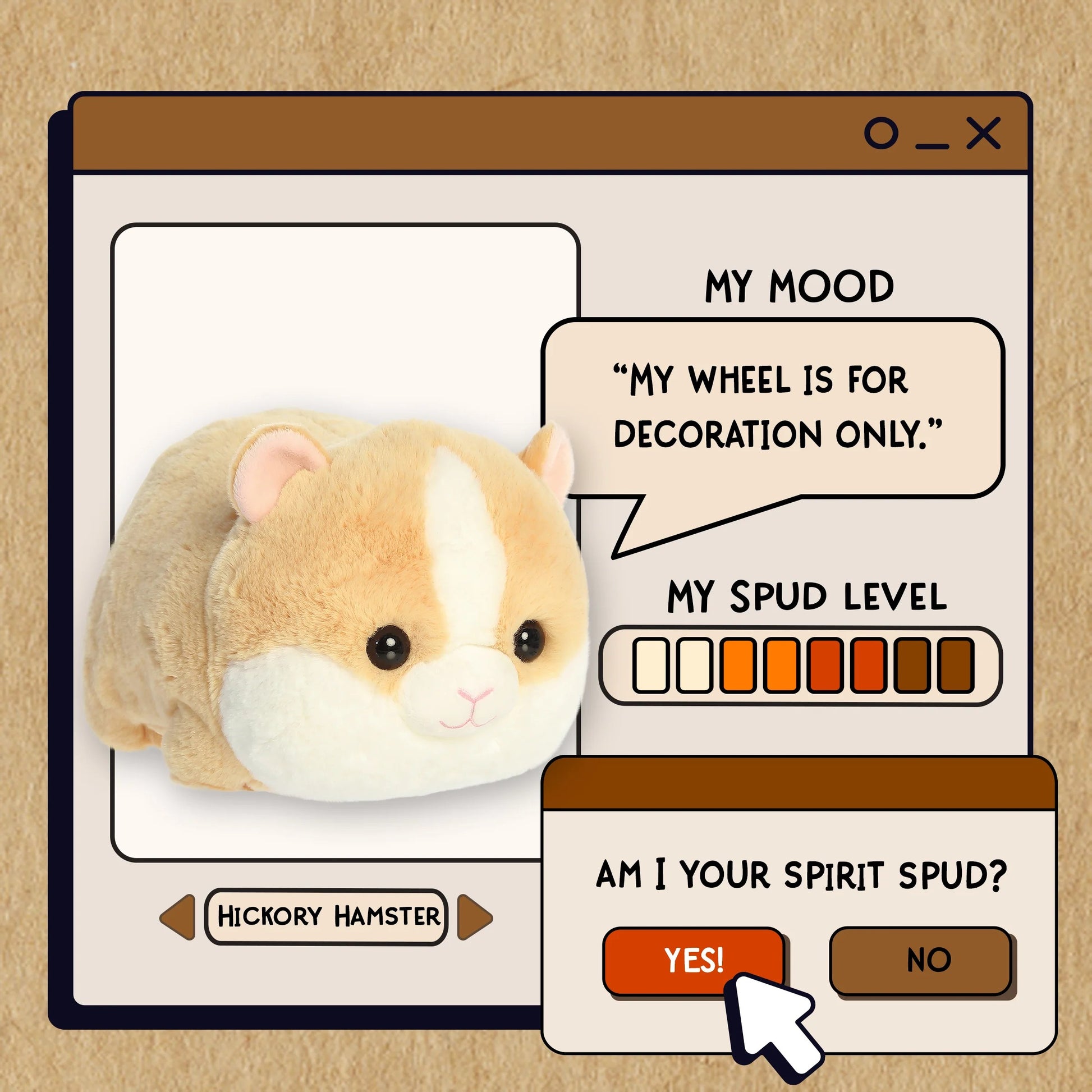 Hickory Hamster Spudsters Plush 10"
