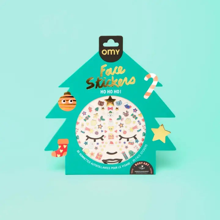 Ho Ho Ho Christmas Face Stickers