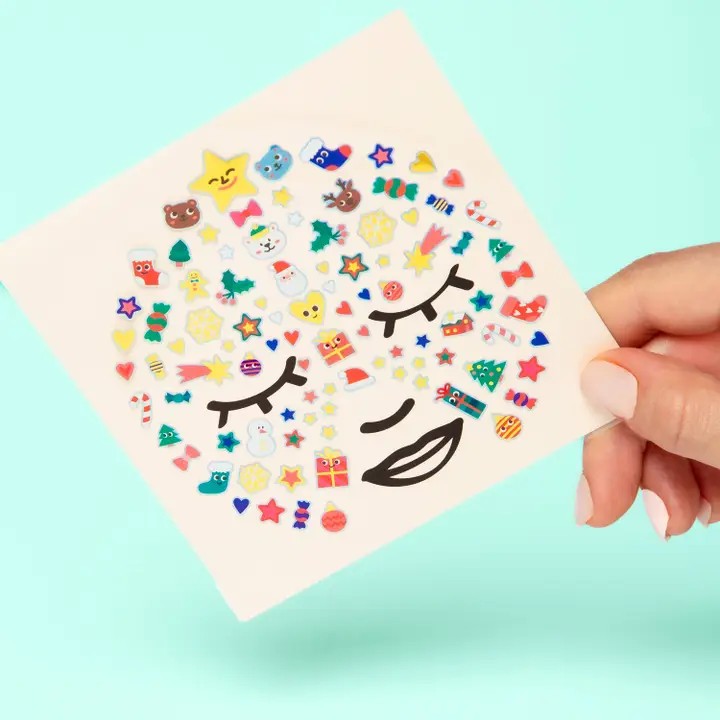 Ho Ho Ho Christmas Face Stickers