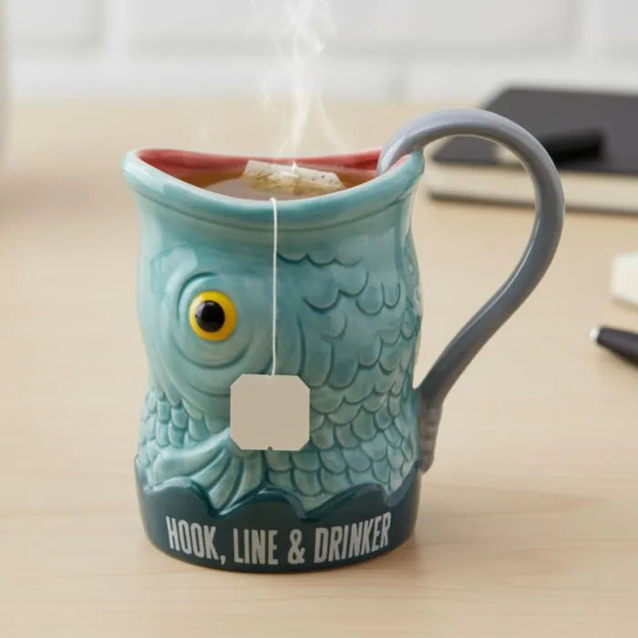 Hook, Line & Drinker Fish Mug 18 oz
