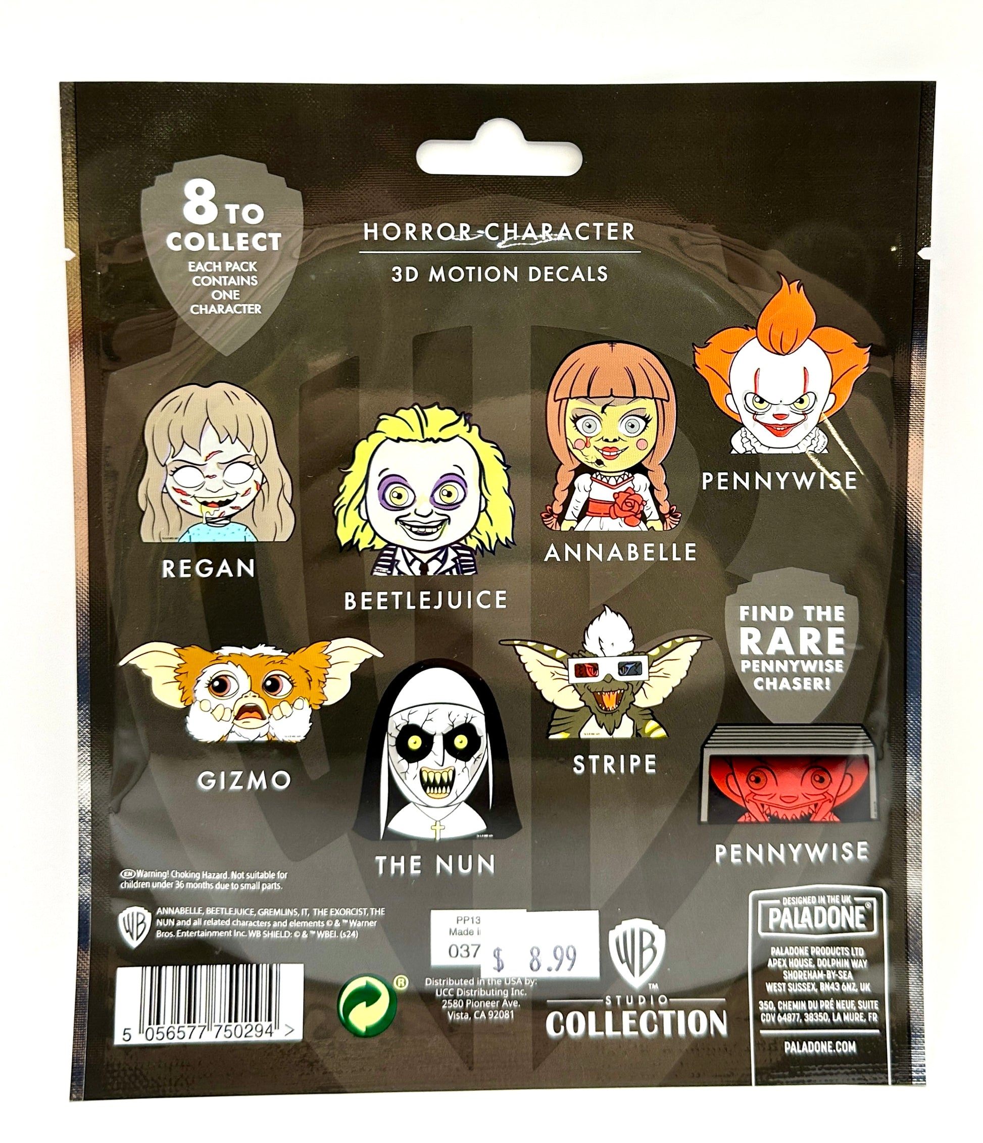 Horror Character 3D Motion Decals Blind Bags