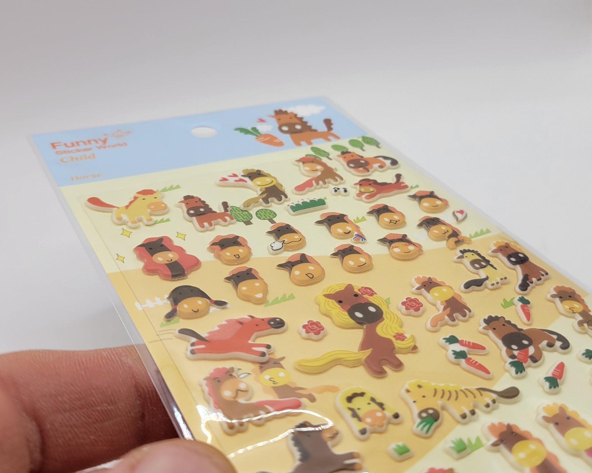 Horse Puffy Stickers Funny Sticker World