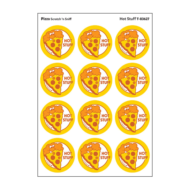 Hot Stuff Pizza Scent Scratch n Sniff Stickers