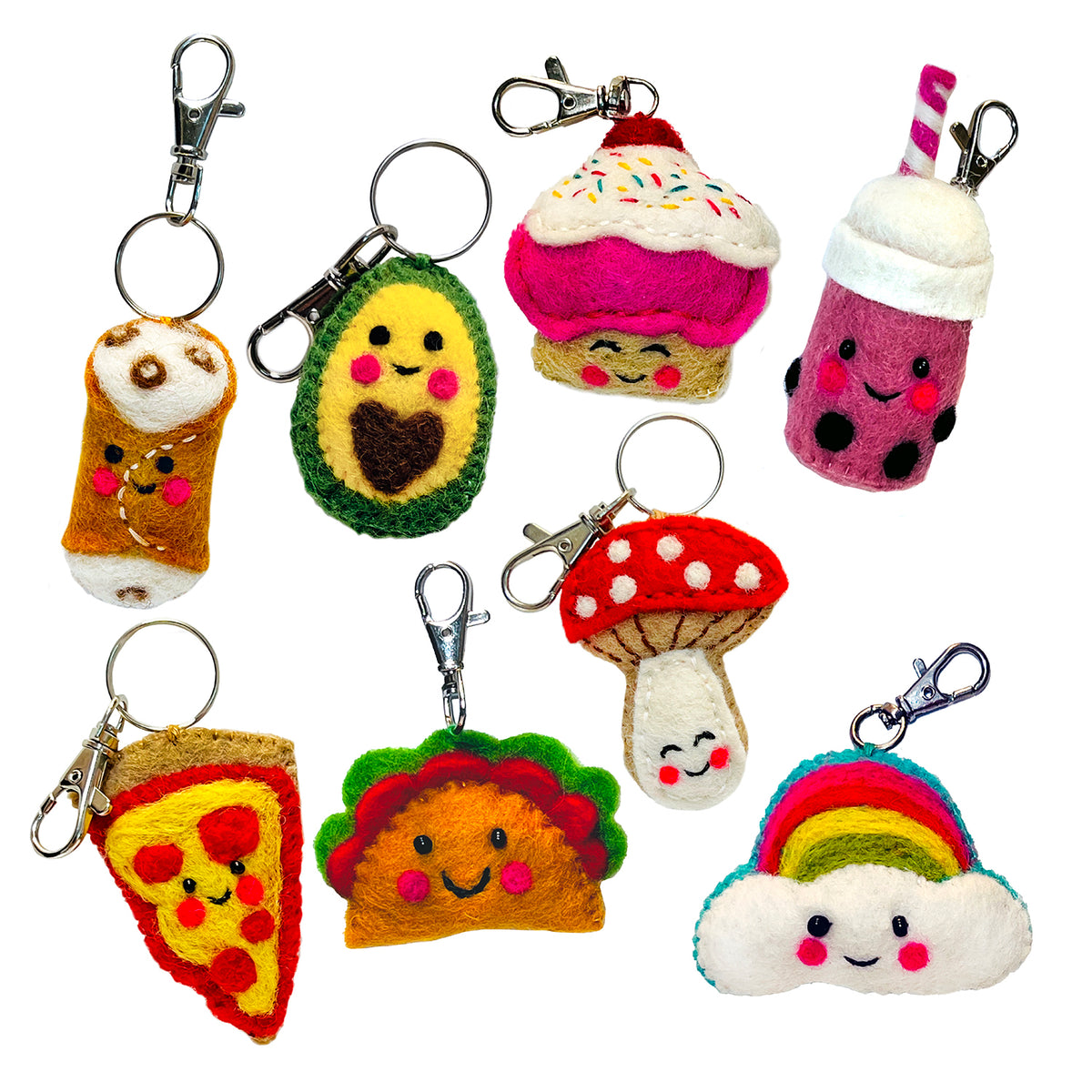 Felted Keychains How I've Felt Keychain Assorted – www.shoptherocket.com