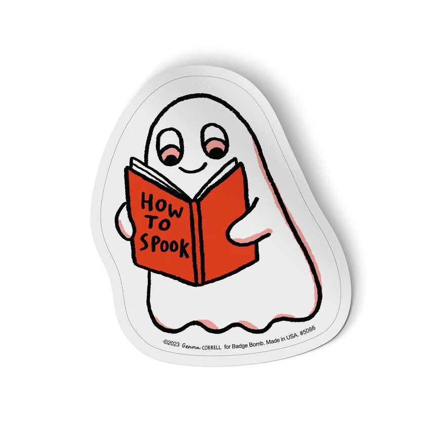 How To Spook Reading Ghost Sticker