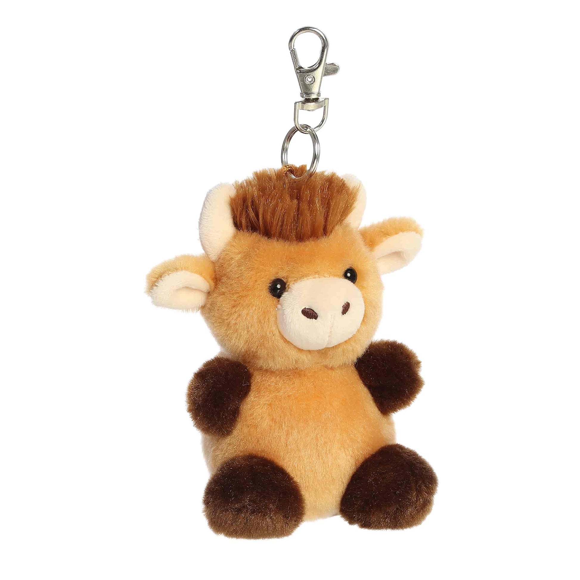 Hubert Highland Cow Clip-On Palm Pals Plush 4"