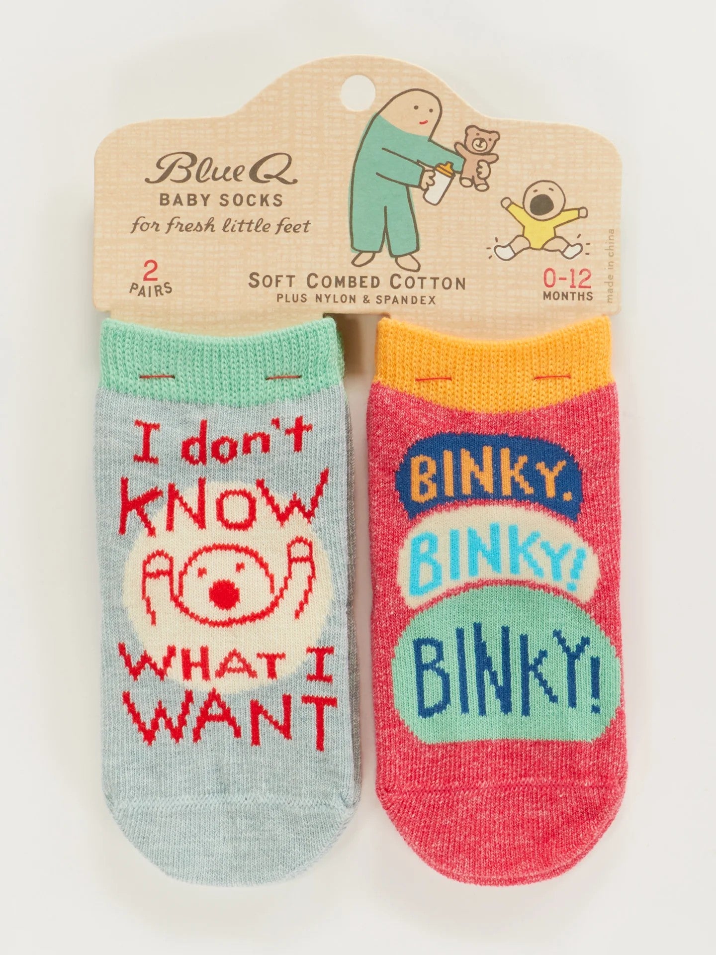 I Don't Know What I Want Binky Binky Binky! Baby Socks Pack Of 2