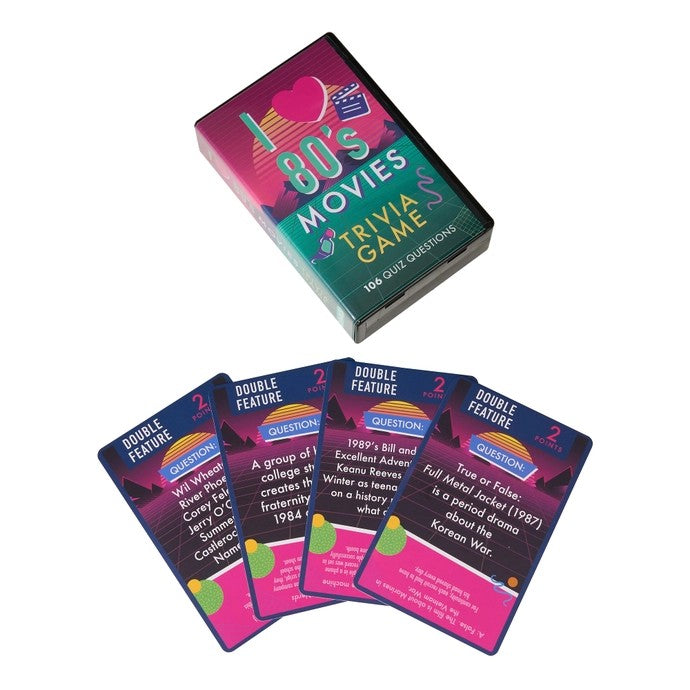 I Heart 80's Movies Trivia Card Game