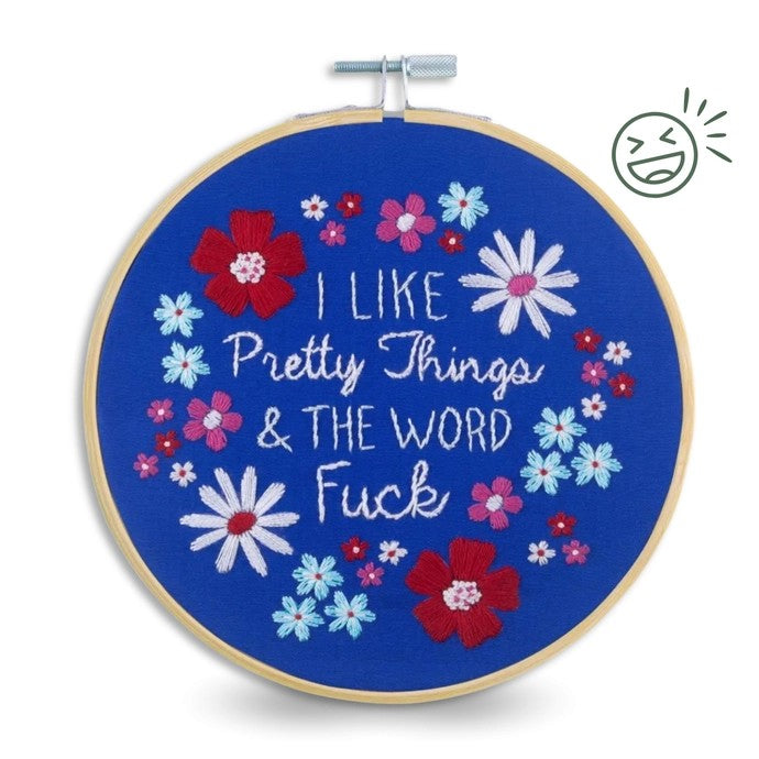 I Like Pretty Things & The Word Fuck 6" Embroidery Kit