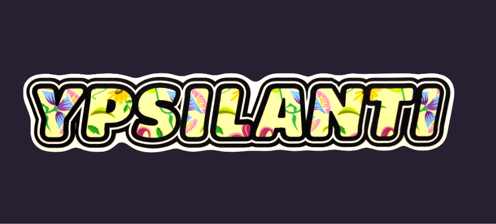 Ypsilanti Bubble Floral Vinyl Sticker