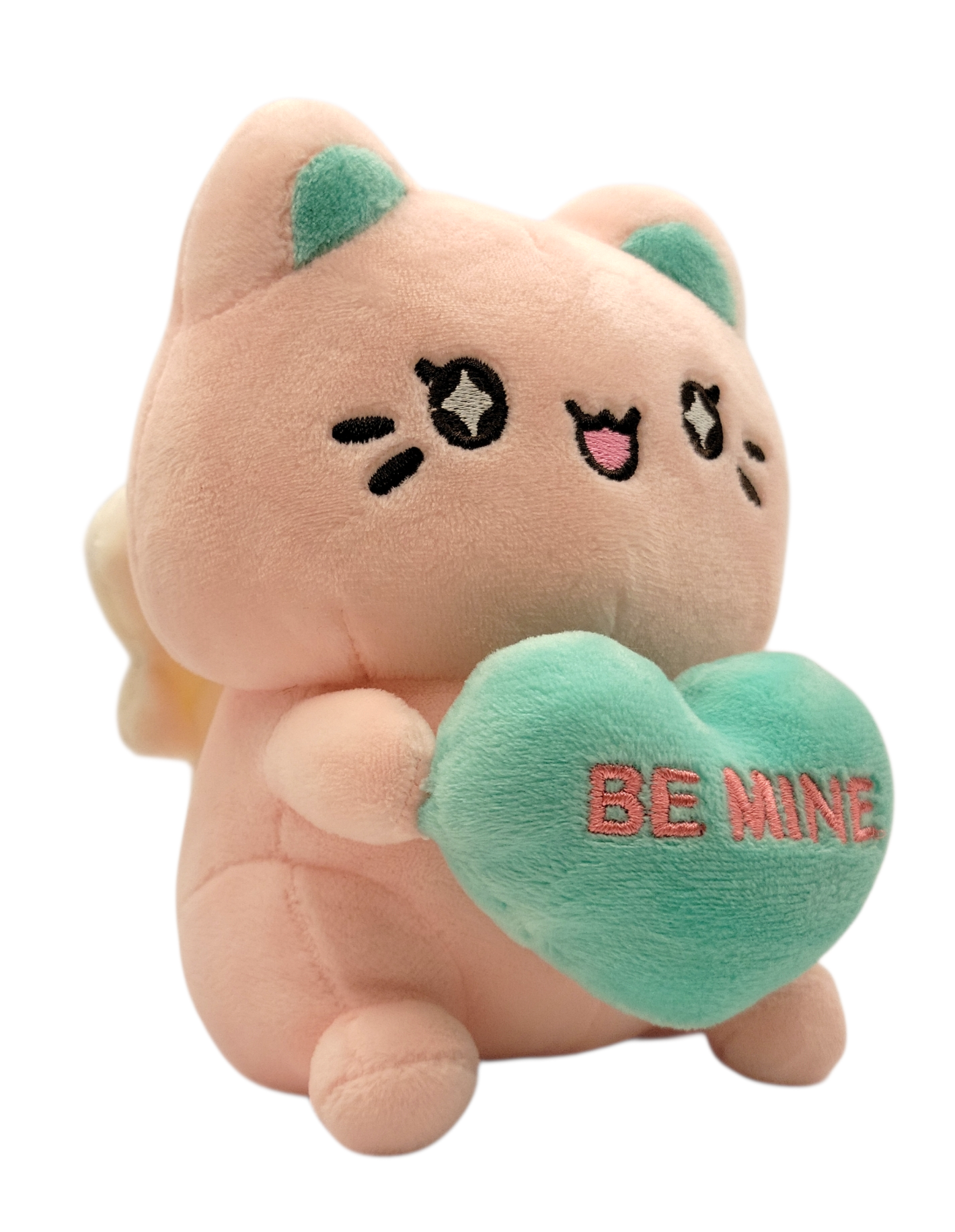 Candy Heart Sitting Pink Be Mine Meowchi Plush 7"