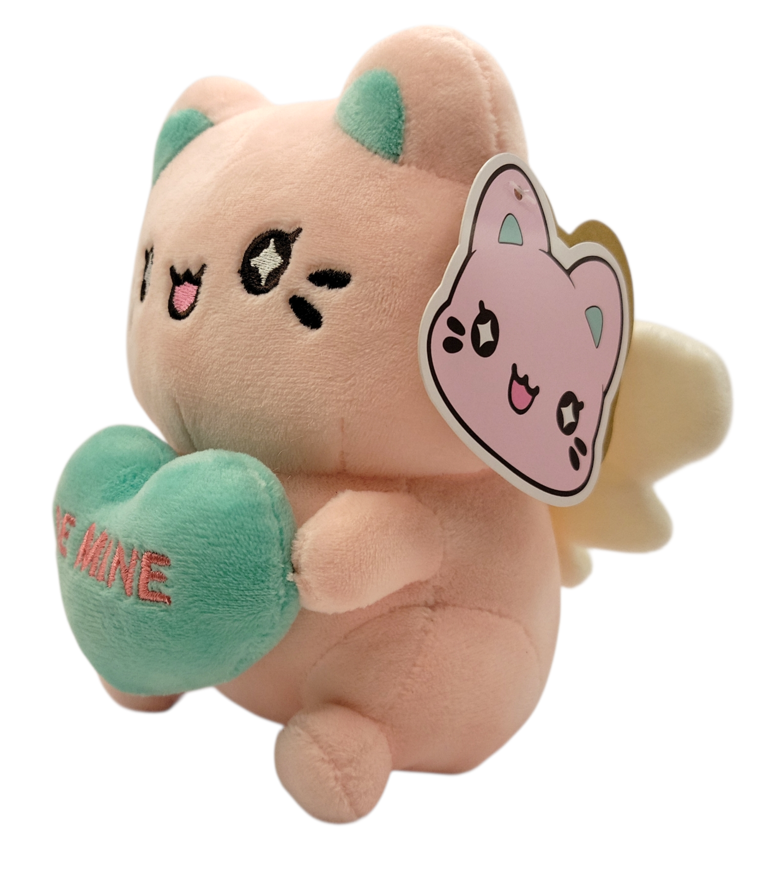 Candy Heart Sitting Pink Be Mine Meowchi Plush 7"