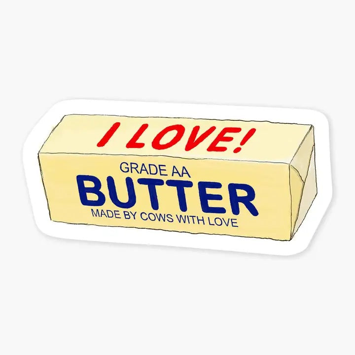 I Love Butter Sticker