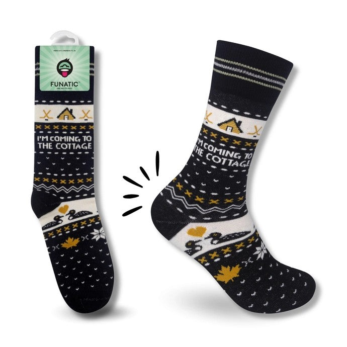 I'm Coming To The Cottage Socks Black