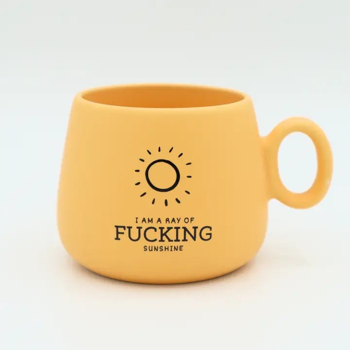 I'm A Ray Of Fucking Sunshine Yellow Cappuccino Mug