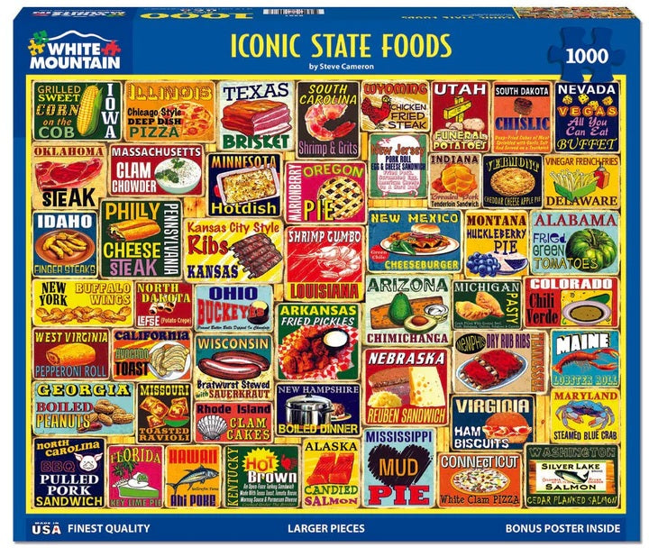 Iconic State Foods Puzzle 1000 pc