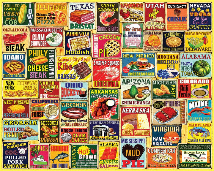 Iconic State Foods Puzzle 1000 pc