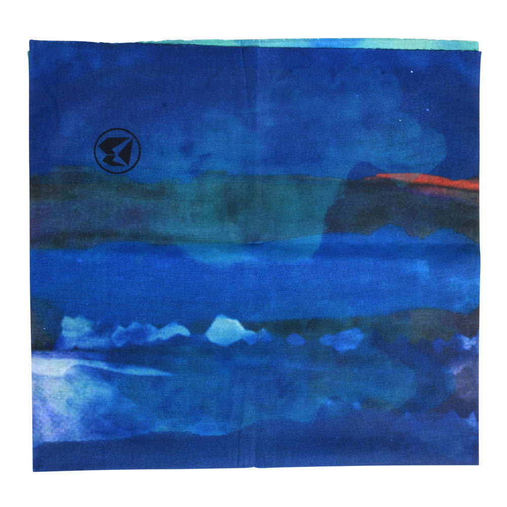 Infinity Blue Watercolor Bandana Full Size
