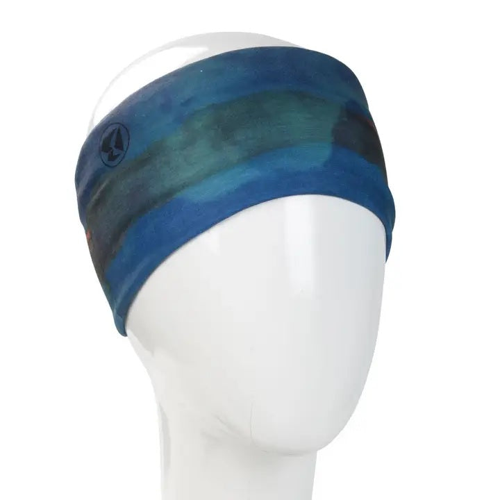 Infinity Blue Watercolor Bandana Half Size