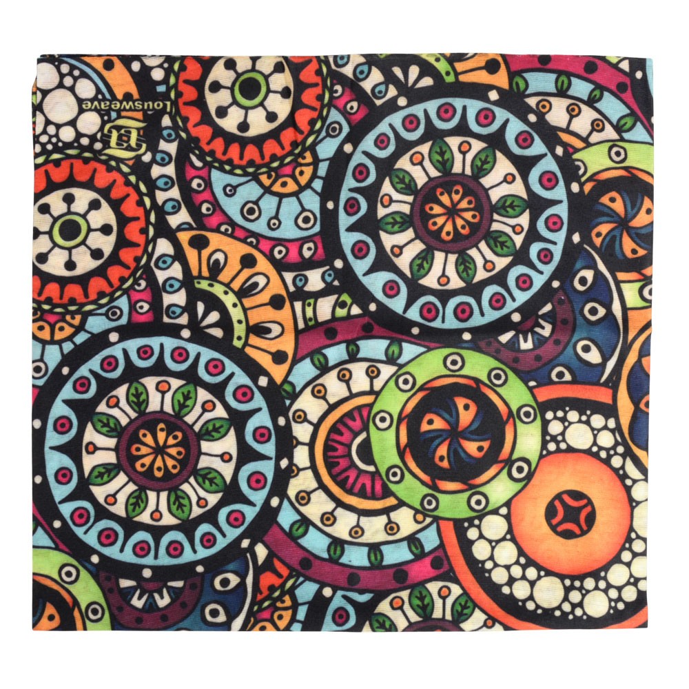 Infinity Multicolor Circles Bandana Full Size