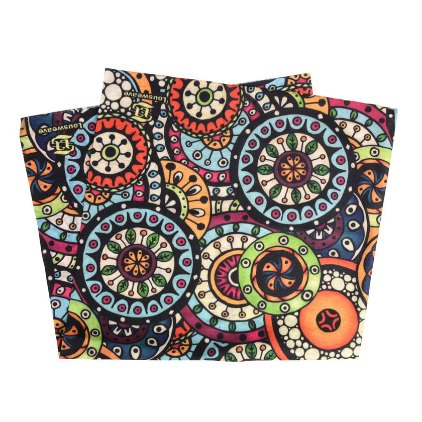 Infinity Multicolor Circles Bandana Full Size