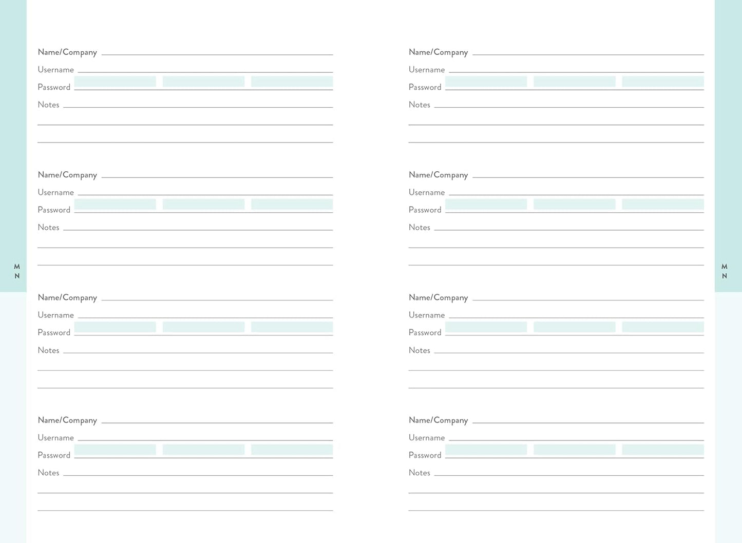 Internet Password Logbook American Horticultural Society