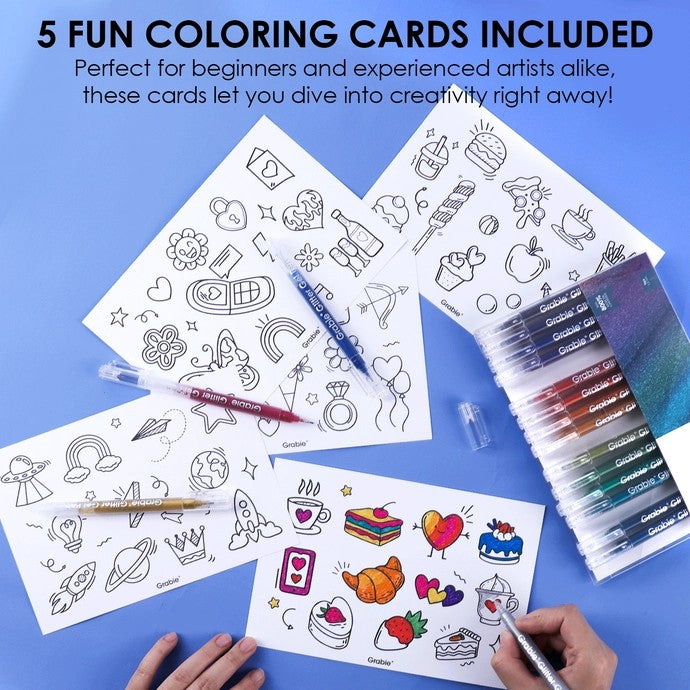 Iridescent Glitter Gel Ink Pens Set Of 18