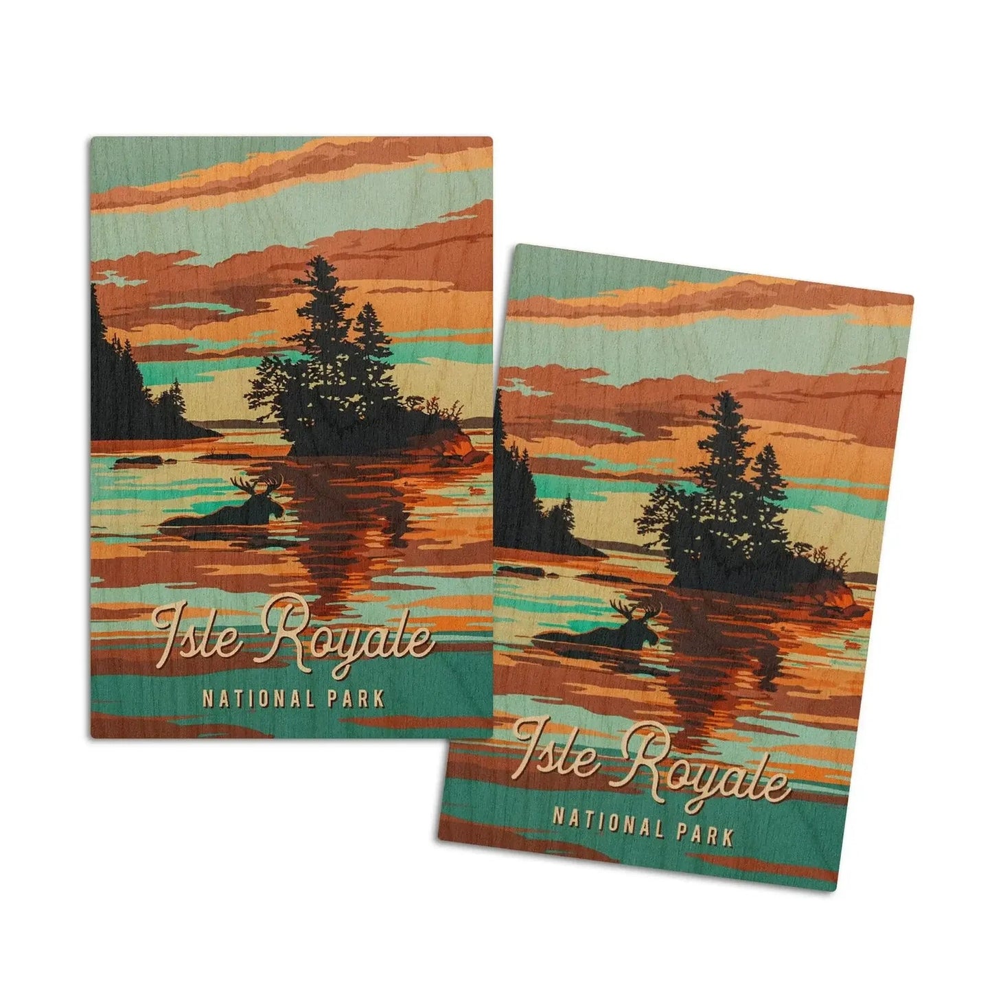 Isle Royale National Park Wooden Postcard