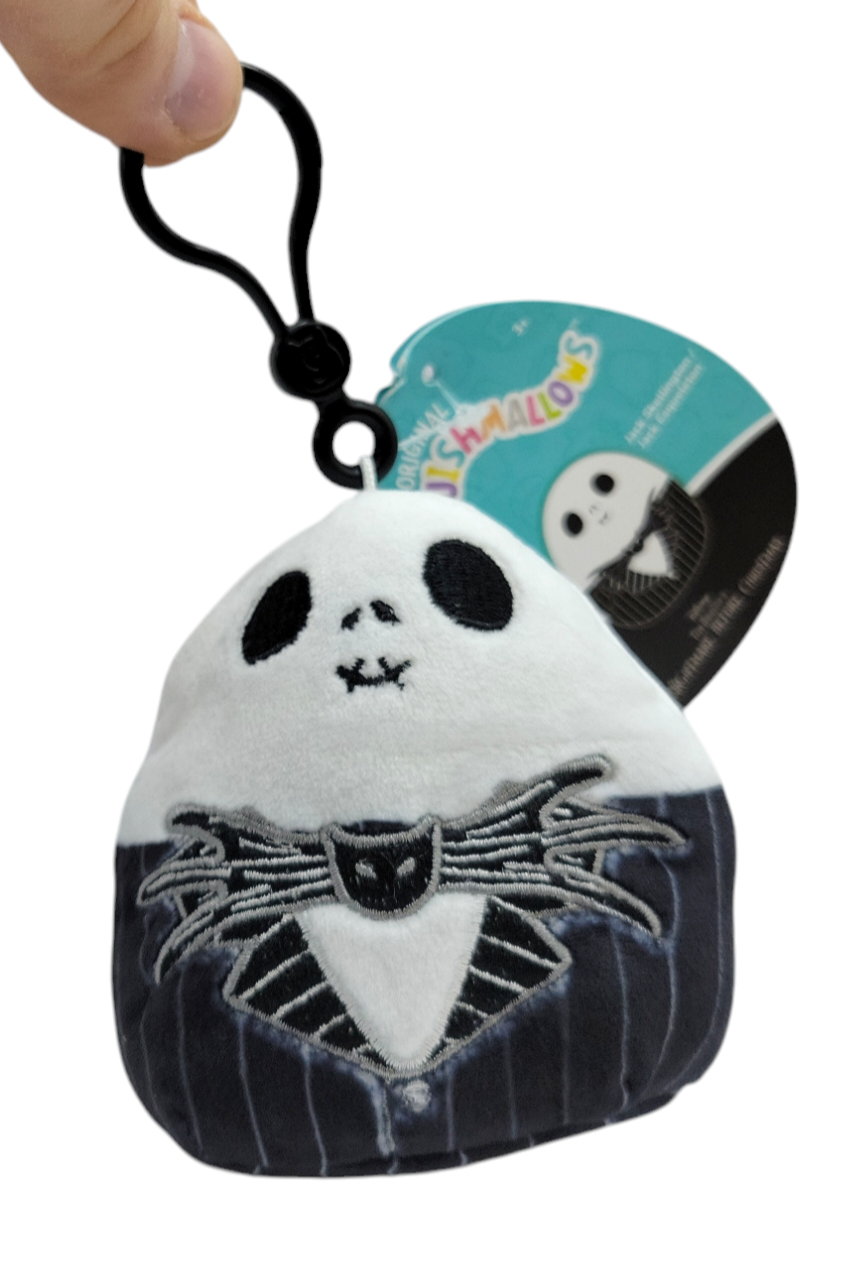 Disney Squishmallows Clip-on Plush 3.5" Jack Skellington
