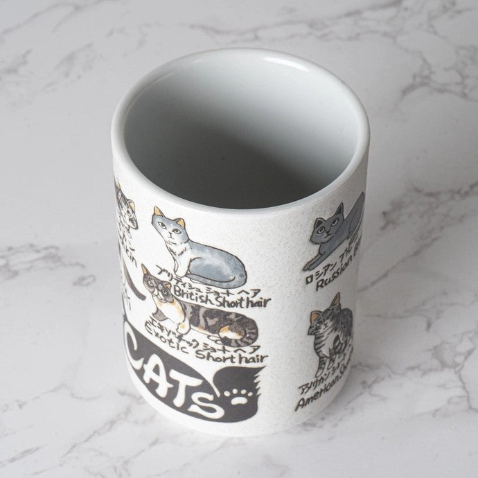 Japanese Cat Breeds Yunomi Style Tea Cup 9 oz