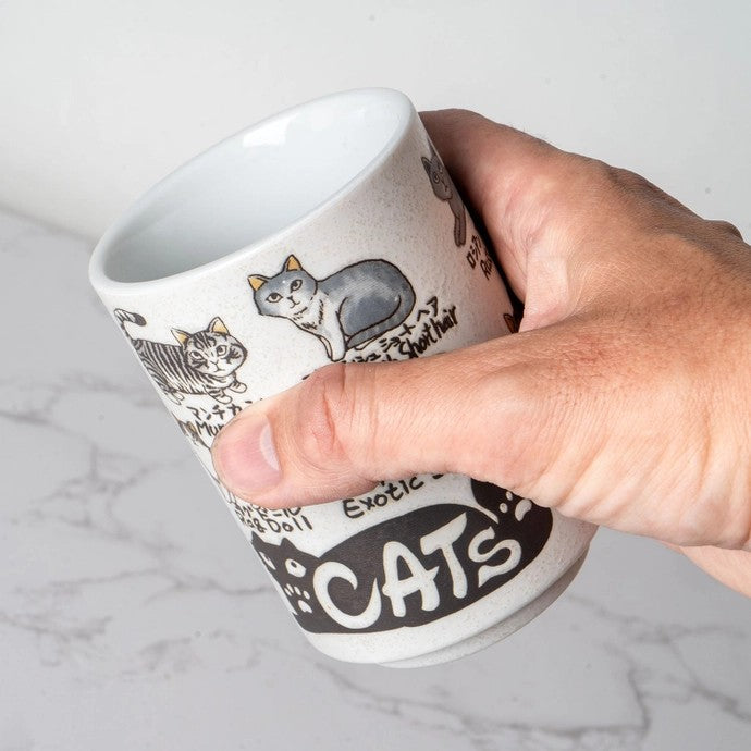 Japanese Cat Breeds Yunomi Style Tea Cup 9 oz