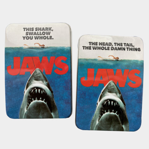Jaws Amity Island Shark Tooth Cherry Sours Candy Tin